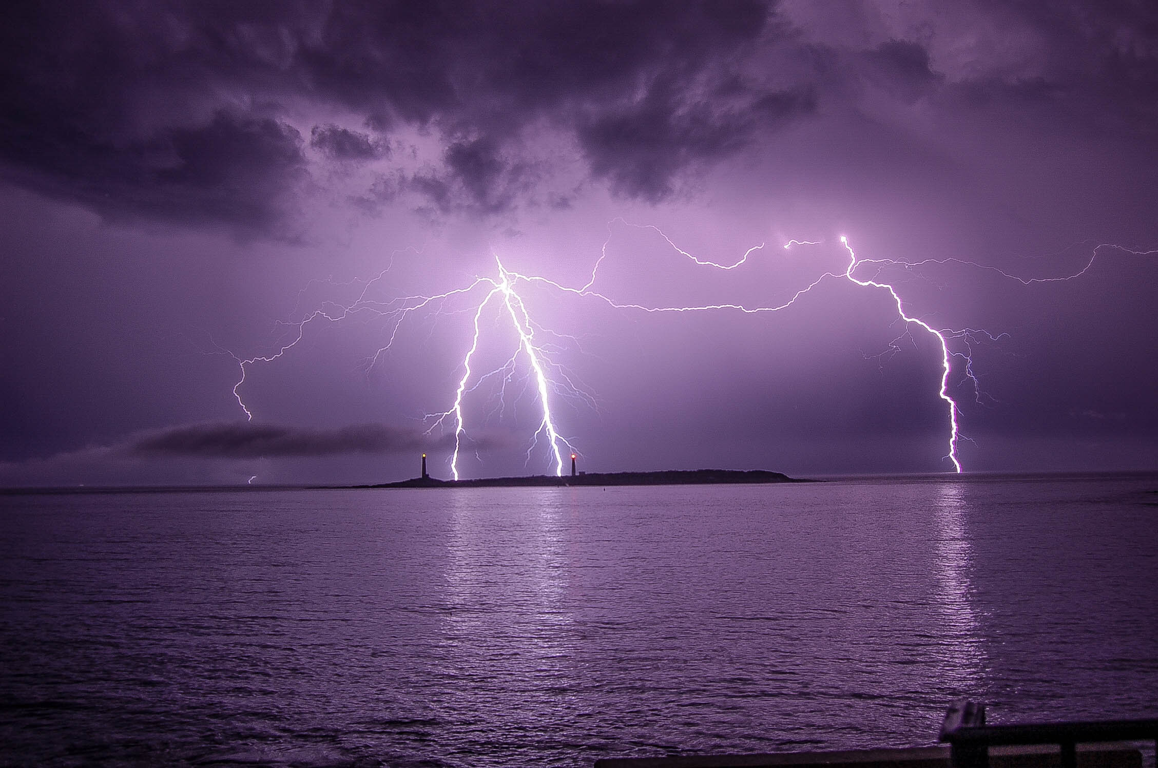 Lightning over Thacher Island